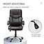 HOMCOM Computer Office Swivel Chair High Back PU Leather Height Adjustable w/ Rocking Function (Dark Brown)