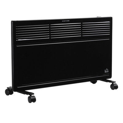 HOMCOM Convector Radiator Heater w/ Adjustable Thermostat Safety Cut ...