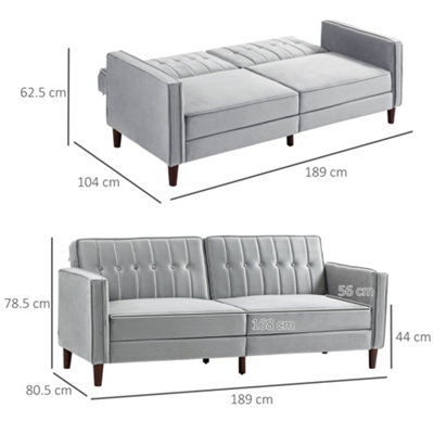Homcom convertible sofa deals bed