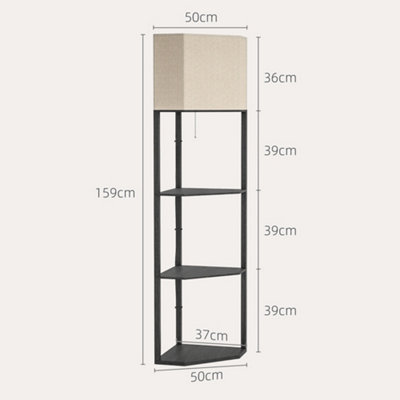 Modern floor lamp with new arrivals shelves