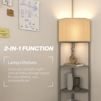 Homcom shelf floor lamp cheap