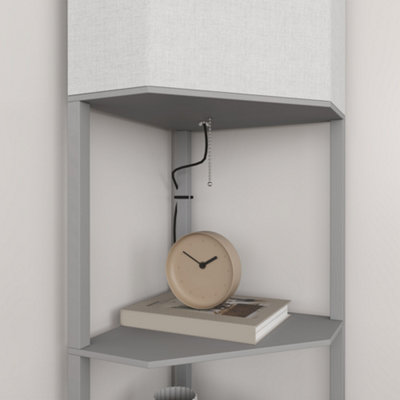 Shelved floor lamp grey 2025