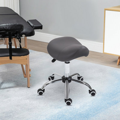 HOMCOM Cosmetic Stool 360 Rotate Height Adjustable Salon Massage Spa ...