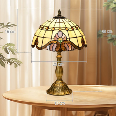 HOMCOM Decorative Table Lamp, for Bedroom Living Room, Bulb not Included