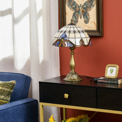 HOMCOM Decorative Table Lamp, for Bedroom Living Room, Bulb not Included