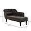 HOMCOM Deluxe Vintage Style Faux Leather Chaise Longue - Dark Brown