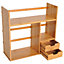 HOMCOM Desk Organiser Desktop Bookshelf 180 Degree Rotatable 2 Drawers Bamboo