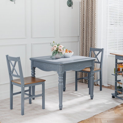 Grey wooden shop kitchen chairs