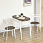 HOMCOM Dining Table and Chairs Set of 3, Oval Kitchen