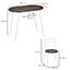 HOMCOM Dining Table and Chairs Set of 3, Oval Kitchen