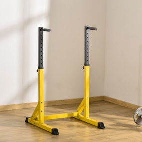 HOMCOM Dip Station Chin Up Parallel Bars Pull Up Power Tower Home Gym Workout