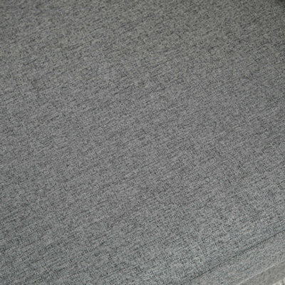 HOMCOM Double Seat Sofa Linen Fabric Loveseat Couch with Armrests, Grey