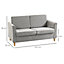 HOMCOM Double Seat Sofa Linen Upholstery Loveseat Couch w/ Armrests, Light Grey