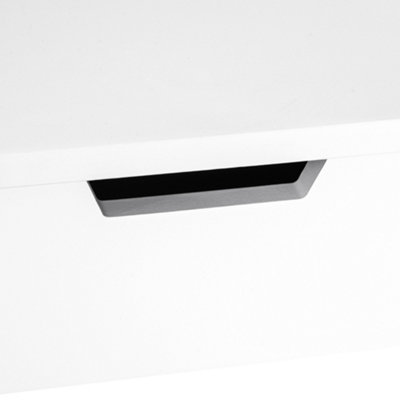 HOMCOM Dressing Table Vanity Desk Flip-up Mirror 2 Drawers, White