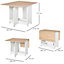 HOMCOM Drop-Leaf Dining Table Folding Desk Bar Table with Storage Shelf