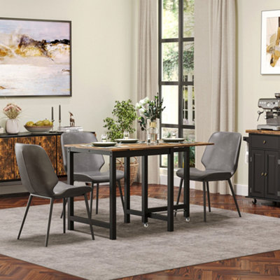 HOMCOM Drop Leaf Kitchen Foldable Table Folding Table Foldable for ...