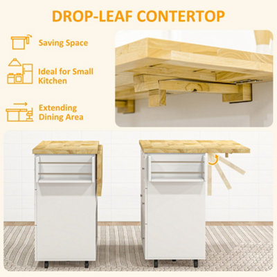 Small kitchen island on sale with drop leaf