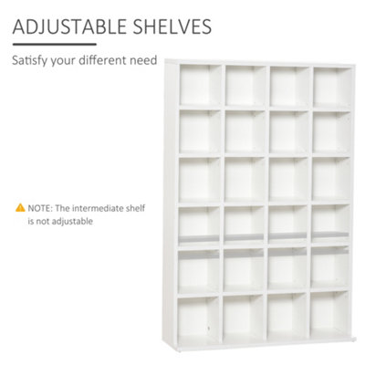 HOMCOM DVD CD Media Storage Rack, Video Display Unit, 89 x 130.5 cm, White