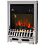 HOMCOM Electric Fireplace 1 & 2KW LED Fire Remote Control Heater Silver