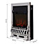 HOMCOM Electric Fireplace 1 & 2KW LED Fire Remote Control Heater Silver