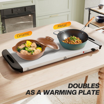 HOMCOM Electric Food Warmer 4 Tray, 6L Portable Buffet Server and