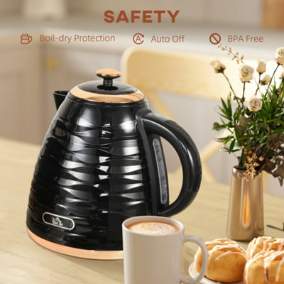 Kettles | Electric Kettle, Fast Boil, 1.7L, 3kW, Swivel | HOMCOM