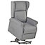 HOMCOM Electric Lift Chair Stand Assist Recliner Armchair Sofa Comfortable Padded Linen Fabric Functional Grey