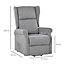 HOMCOM Electric Lift Chair Stand Assist Recliner Armchair Sofa Comfortable Padded Linen Fabric Functional Grey