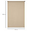 HOMCOM Electric Smart Roller Blinds for Windows with Remote, Brown, 120x180cm
