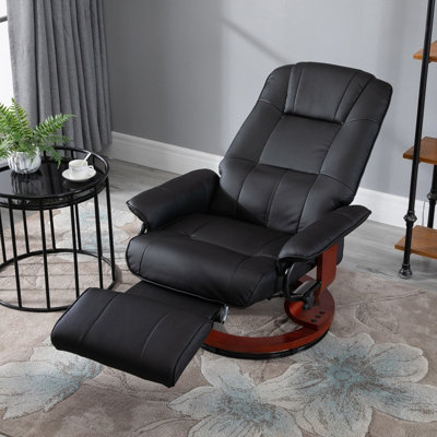 HOMCOM Ergonomic Office Recliner Sofa Chair PU Leather Armchair