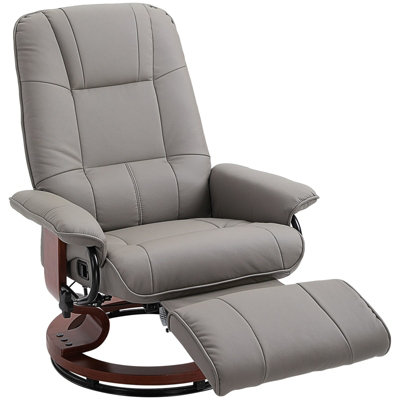 HOMCOM Ergonomic Office Recliner Sofa Chair PU Leather Armchair  