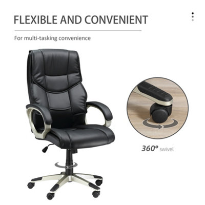 Homcom pu best sale leather office chair