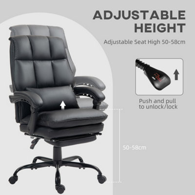 High Back Swivel Chair Leather Office Chairs On Sale HOMCOM