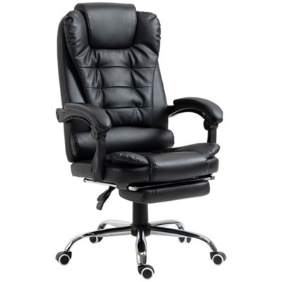 Swivel chair 2024 black leather