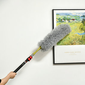 HOMCOM Extendable Feather Duster Cleaning Kit W/ Telescopic Pole 1.8m/5.9ft