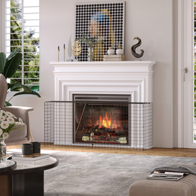 Extendable Fireguard Screen Fire Safe Guard Screen Folding