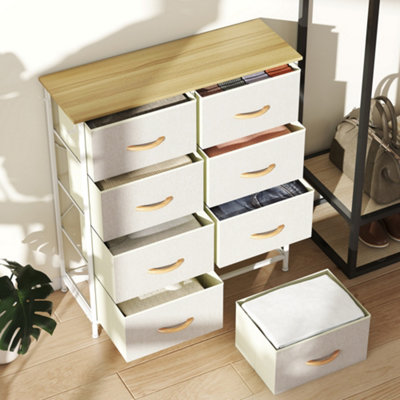 beige fabric dresser Jarin White Grasscloth Dresser – Paloma and Co main image 0