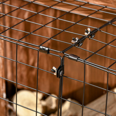 HOMCOM Fireguard Fire Safe Guard Extending Fireplace Wire Mesh Screen Cover