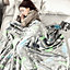 HOMCOM Flannel Fleece Blanket Double Size Glow in The Dark 203x152cm Dinosaurs