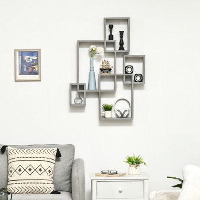 BOOKCASES, Wood Stained Box Floating Shelves,cube Shelves, Floating Cube  Shelves, Perfect for Displaying Decorations 