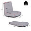HOMCOM Floor Lazy Sofa Chair 5 - Position Adjustable Recliner 180 Degree Swivel Legless Linen Seater Thick Padding