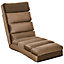 HOMCOM Floor Sofa Bed Folding Adjustable Floor Lounger Sleeper Futon Mattress Seat Chair w/Pillow, Brown