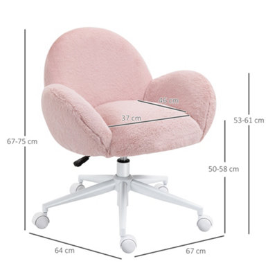 White and pink on sale desk chair