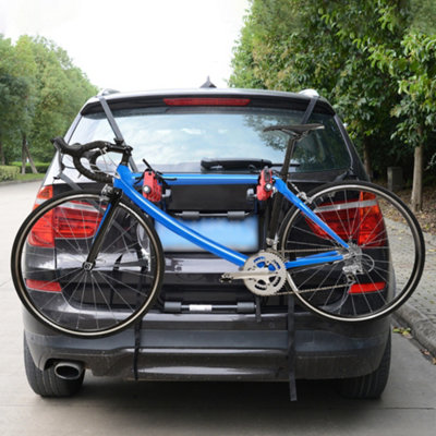 HOMCOM Foldable 3 Bike Carrier Rear Bicycle Rack SUV Transit
