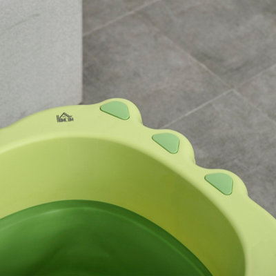 HOMCOM Foldable Baby Bathtub for Newborns Infants Toddlers w/ Stool - Green