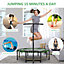 HOMCOM Foldable Trampoline Bouncer Jumper Adjust Handle for Adult Teens - Green