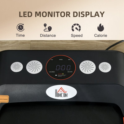 HOMCOM Foldable Walking Treadmill w/ LED Display, Red