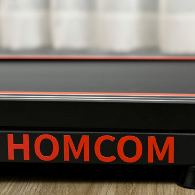 HOMCOM Foldable Walking Treadmill w/ LED Display, Red