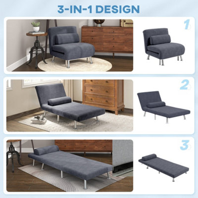 homcom-folding-5-position-convertible-sleeper-chair-charcoal-grey
