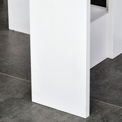 HOMCOM Folding Dining Table Foldable Drop Leaf Dinner Table for Kitchen White